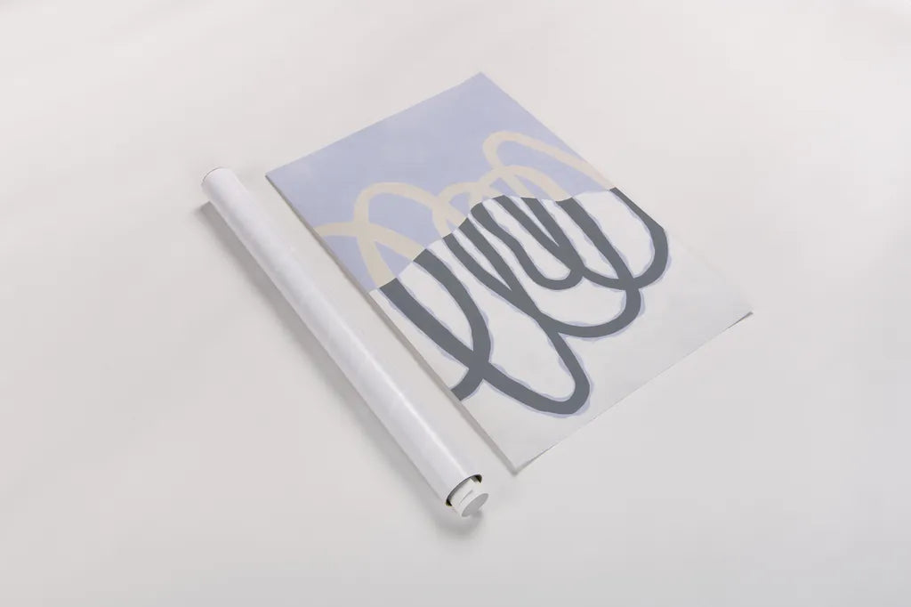 Loops II v2 by Kathy Ferguson. shown as a rolled paper print. Available as archival giclee rolled canvas, fine art paper, or poster print. SKU 80704h.