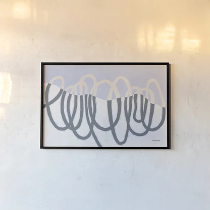 Loops III by Kathy Ferguson. shown as a paper print in a black flame. Available as a archival giclee rolled canvas, fine art paper, or poster print. SKU 72542i.