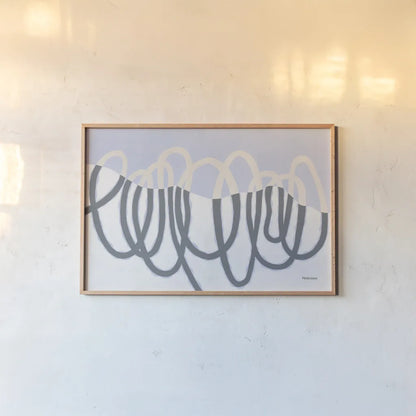 Loops III by Kathy Ferguson. shown as a paper print in a natural frame. Available as a archival giclee rolled canvas, fine art paper, or poster print. SKU 72542i.
