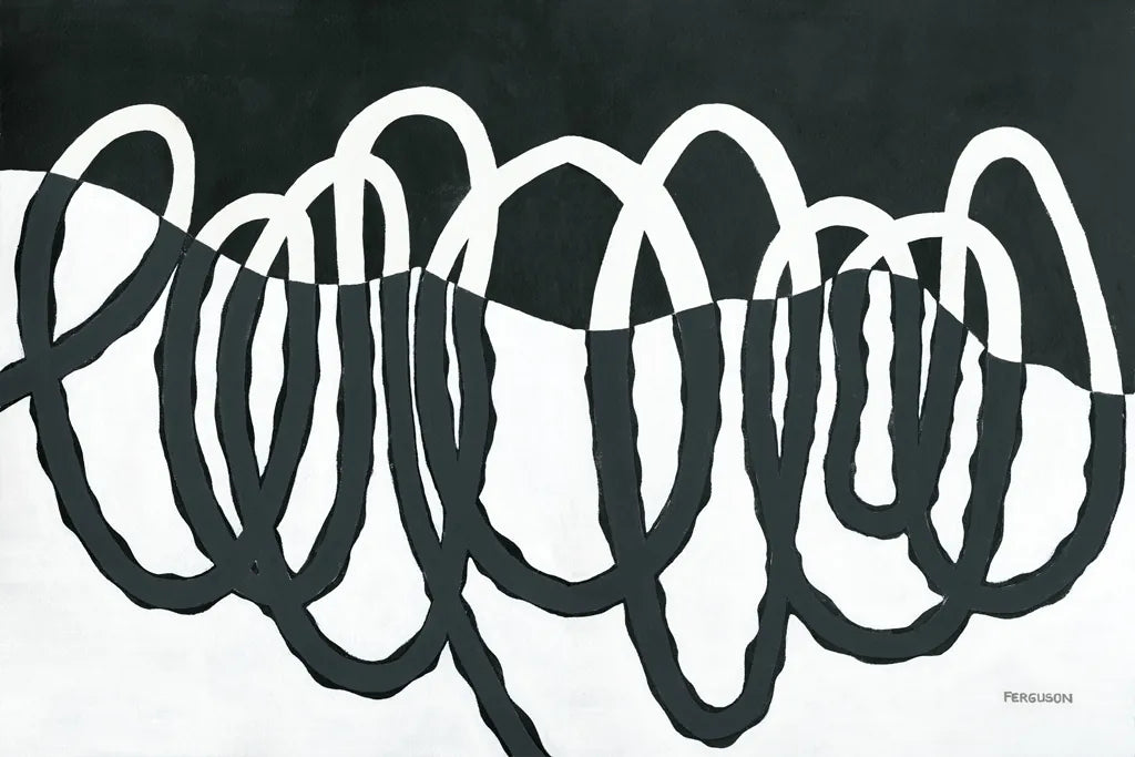 Loops III Dark by Kathy Ferguson. SKU 76385i. Archival Giclee Fine art print for wall decor.