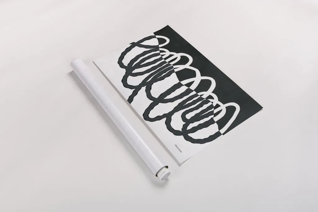 Loops III Dark by Kathy Ferguson. shown as a rolled paper print. Available as archival giclee rolled canvas, fine art paper, or poster print. SKU 76385i.