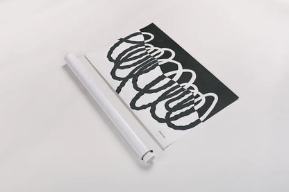 Loops III Dark by Kathy Ferguson. shown as a rolled paper print. Available as archival giclee rolled canvas, fine art paper, or poster print. SKU 76385i.