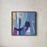Periwinkle by Kathy Ferguson. Shown in a sleek black glass frame for a contemporary gallery look. Available as an archival giclee rolled canvas, fine art paper, or poster print. SKU 72101a.