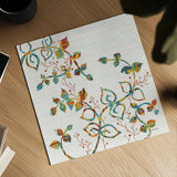 Rainbow Vines with Berries Spice by Kathy Ferguson. Shown as a detailed flat fine art print, highlighting archival giclee quality. Available as an archival giclee rolled canvas, fine art paper, or poster print. SKU 17533a.
