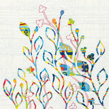 Rainbow Vines with Flowers by Kathy Ferguson. SKU 17221a. Archival Giclee Fine art print for wall decor.