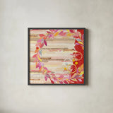 Resting on Ones Laurels by Kathy Ferguson. Shown in a sleek black glass frame for a contemporary gallery look. Available as an archival giclee rolled canvas, fine art paper, or poster print. SKU 24058a.