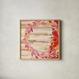 Resting on Ones Laurels by Kathy Ferguson. Shown in a natural wood glass frame for a timeless modern aesthetic. Available as an archival giclee rolled canvas, fine art paper, or poster print. SKU 24058a.