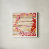 Resting on Ones Laurels by Kathy Ferguson. Shown in a crisp white glass frame for a clean and minimalist style. Available as an archival giclee rolled canvas, fine art paper, or poster print. SKU 24058a.