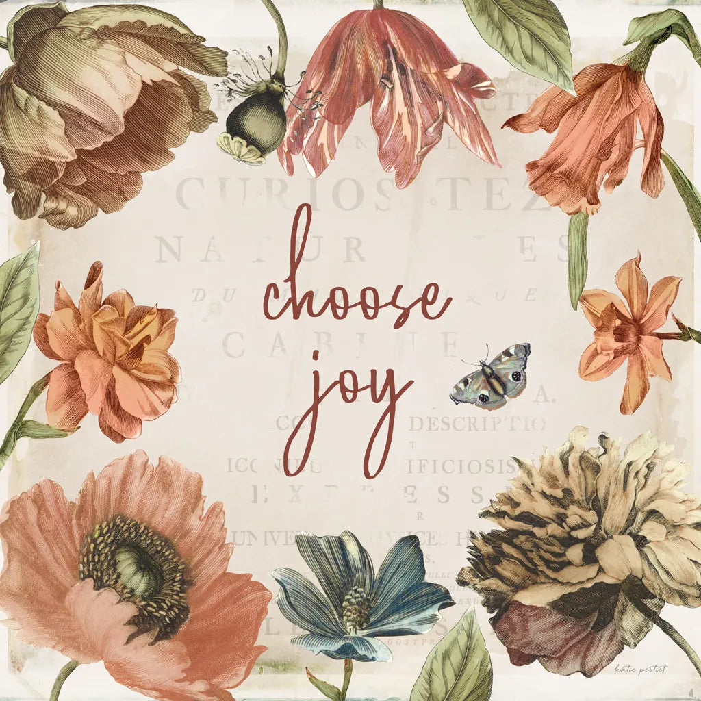 Antiquarian Blooms VIII by Katie Pertiet. SKU 62247a. Archival Giclee Fine art print for wall decor.