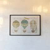 Balloon Expo I by Katie Pertiet. shown as a paper print in a black flame. Available as a archival giclee rolled canvas, fine art paper, or poster print. SKU 31408i.