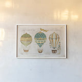 Balloon Expo I by Katie Pertiet. shown as a paper print in a white frame. Available as a archival giclee rolled canvas, fine art paper, or poster print. SKU 31408i.
