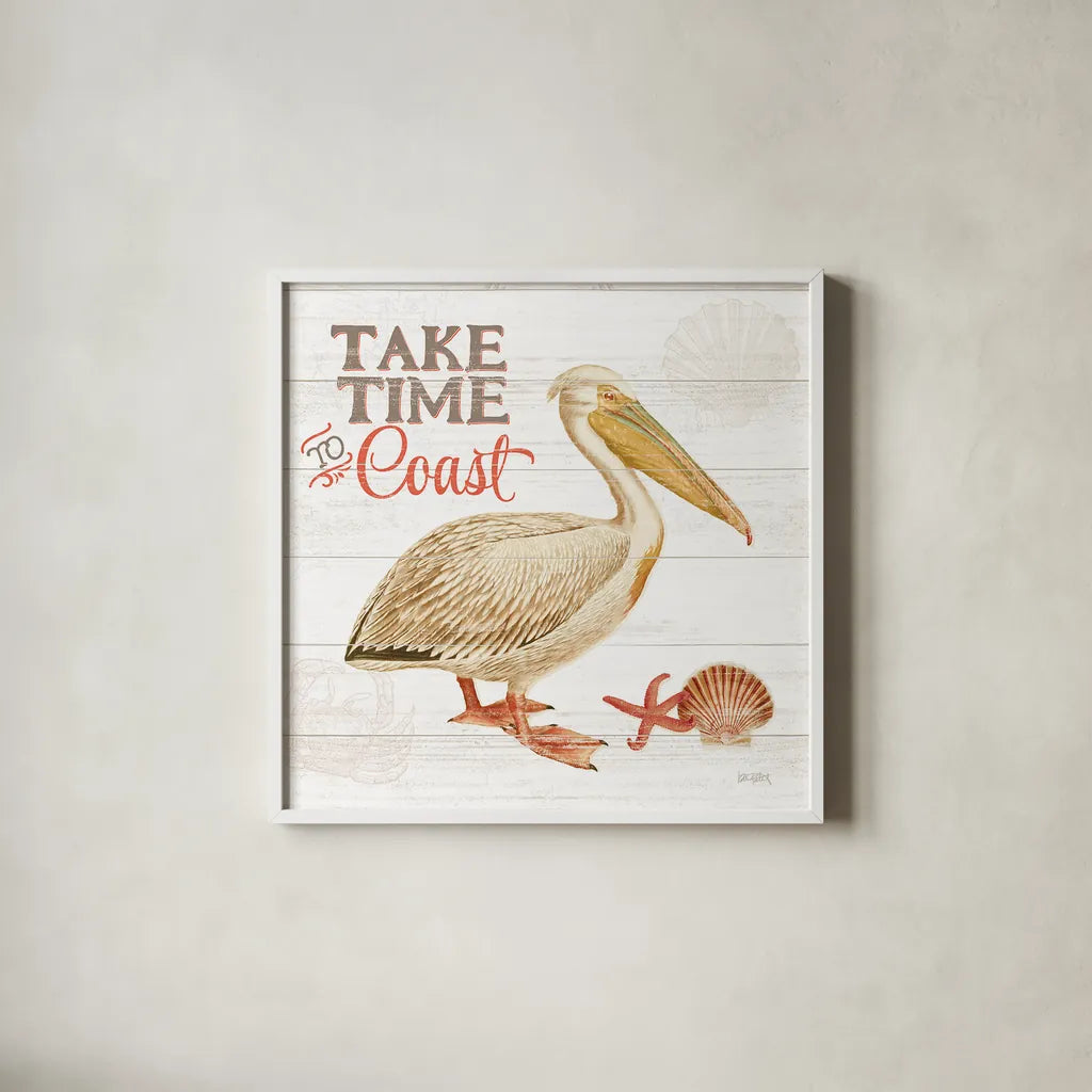 Bayside I by Katie Pertiet. Shown in a crisp white glass frame for a clean and minimalist style. Available as an archival giclee rolled canvas, fine art paper, or poster print. SKU 35040a.