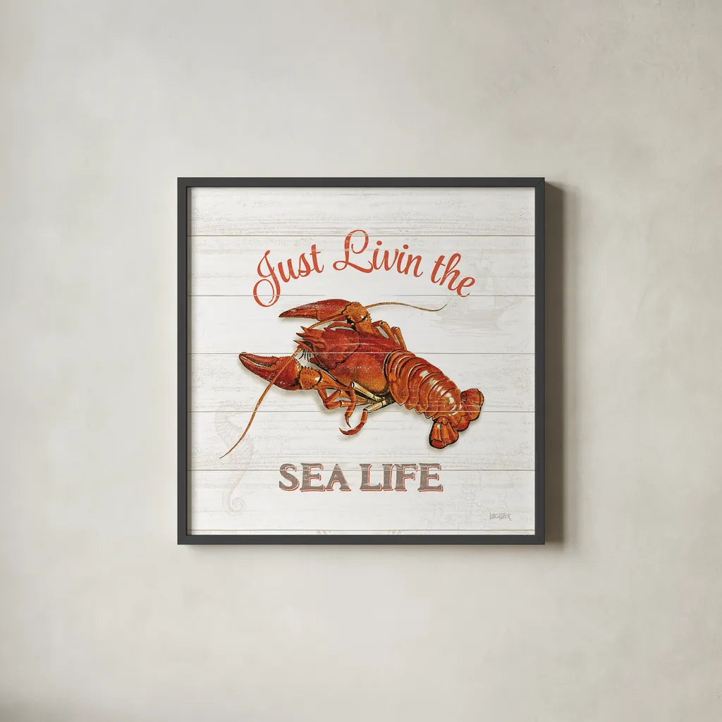 Bayside III by Katie Pertiet. Shown in a sleek black glass frame for a contemporary gallery look. Available as an archival giclee rolled canvas, fine art paper, or poster print. SKU 35042a.