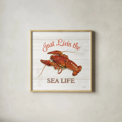 Bayside III by Katie Pertiet. Shown in a natural wood glass frame for a timeless modern aesthetic. Available as an archival giclee rolled canvas, fine art paper, or poster print. SKU 35042a.