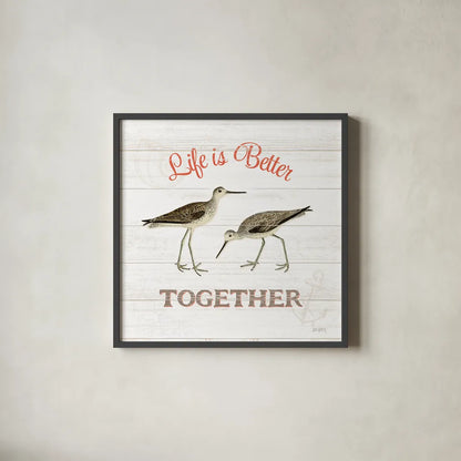 Bayside IV by Katie Pertiet. Shown in a sleek black glass frame for a contemporary gallery look. Available as an archival giclee rolled canvas, fine art paper, or poster print. SKU 35043a.