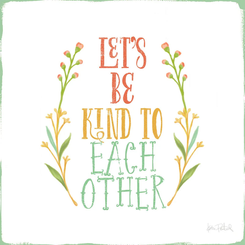 Be Kind I White by Katie Pertiet. SKU 52884a. Archival Giclee Fine art print for wall decor.