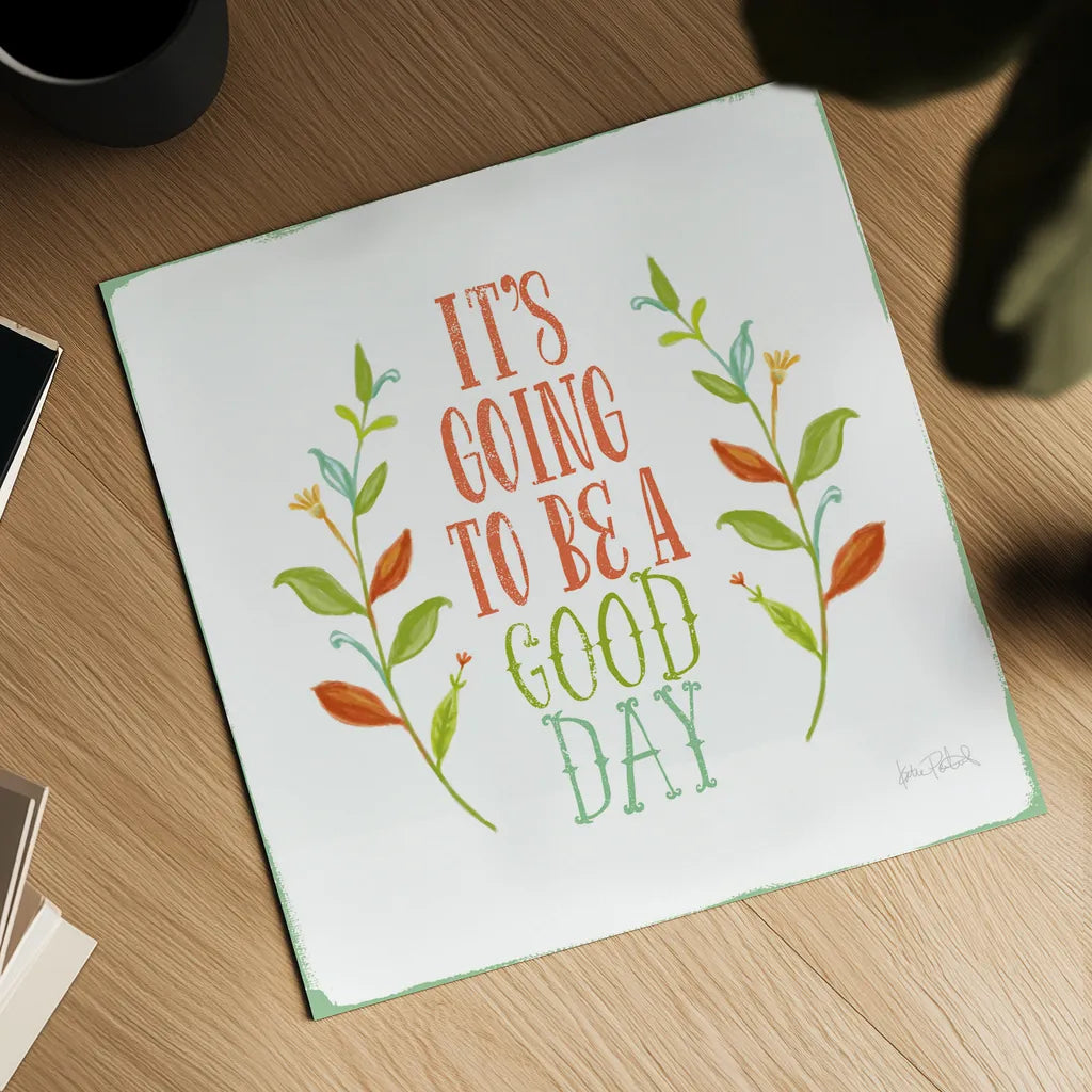 Be Kind II White by Katie Pertiet. Shown as a detailed flat fine art print, highlighting archival giclee quality. Available as an archival giclee rolled canvas, fine art paper, or poster print. SKU 52885a.