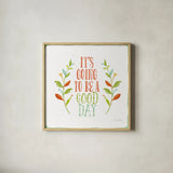 Be Kind II White by Katie Pertiet. Shown in a natural wood glass frame for a timeless modern aesthetic. Available as an archival giclee rolled canvas, fine art paper, or poster print. SKU 52885a.