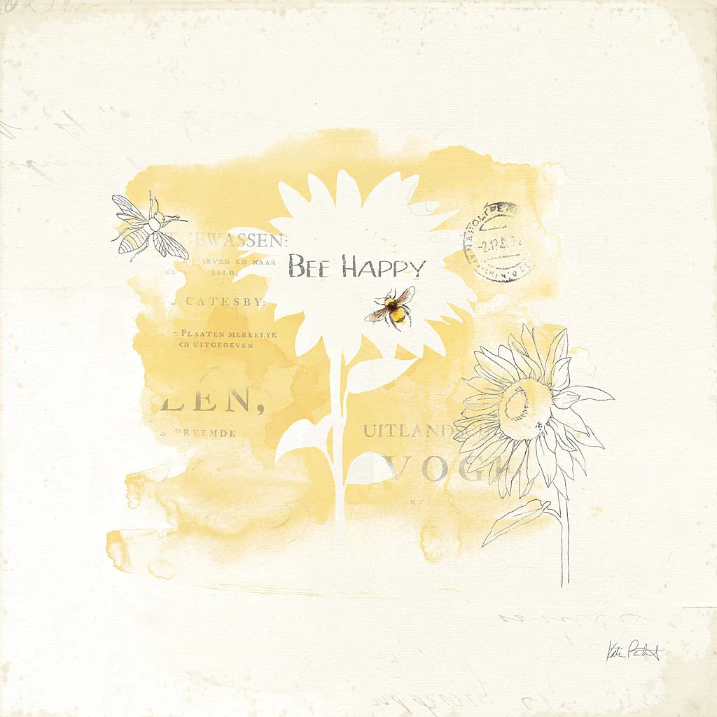 Bee and Bee VIII by Katie Pertiet. SKU 27330a. Archival Giclee Fine art print for wall decor.