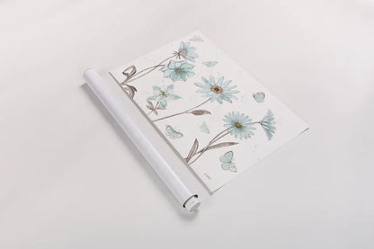 Bits of Blue I by Katie Pertiet. shown as a rolled paper print. Available as archival giclee rolled canvas, fine art paper, or poster print. SKU 31874i.