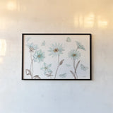 Bits of Blue I by Katie Pertiet. shown as a paper print in a black flame. Available as a archival giclee rolled canvas, fine art paper, or poster print. SKU 31874i.