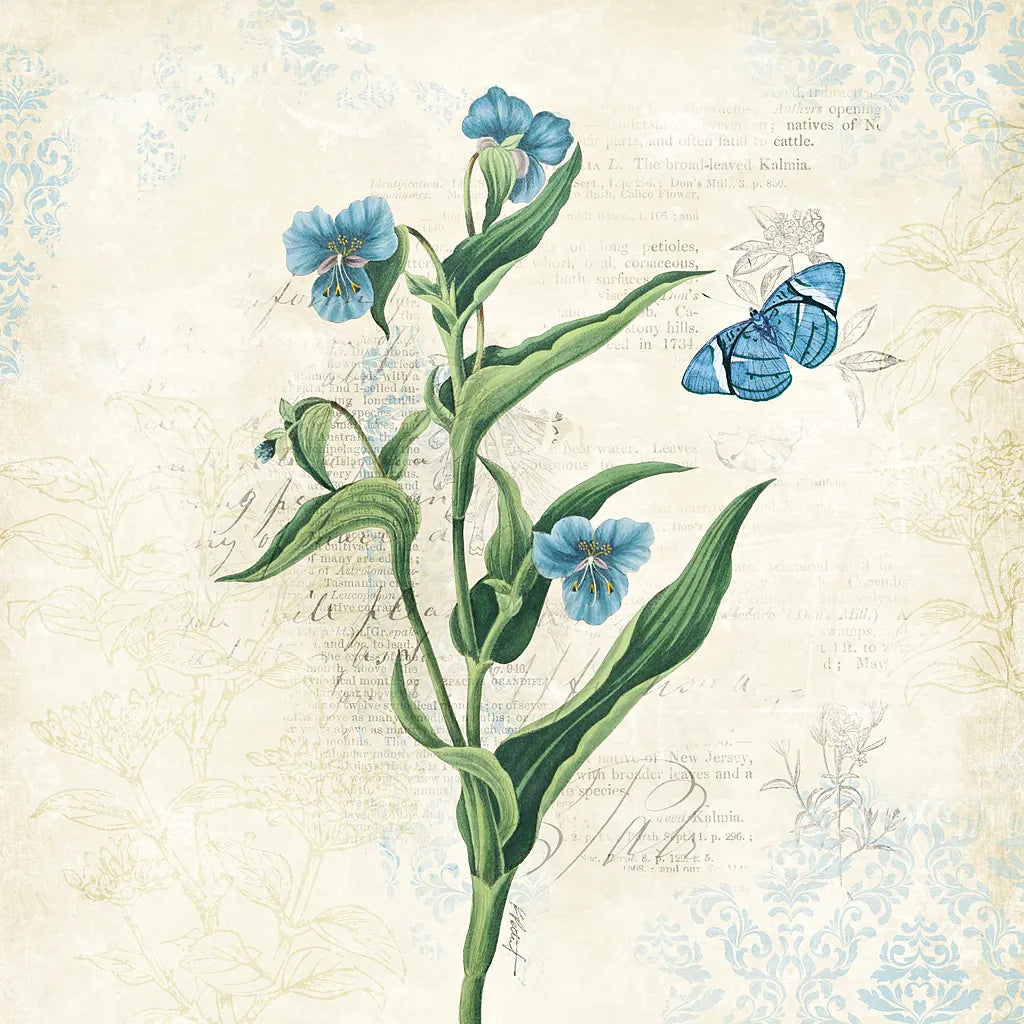 Booked Blue I by Katie Pertiet. SKU 16818a. Archival Giclee Fine art print for wall decor.