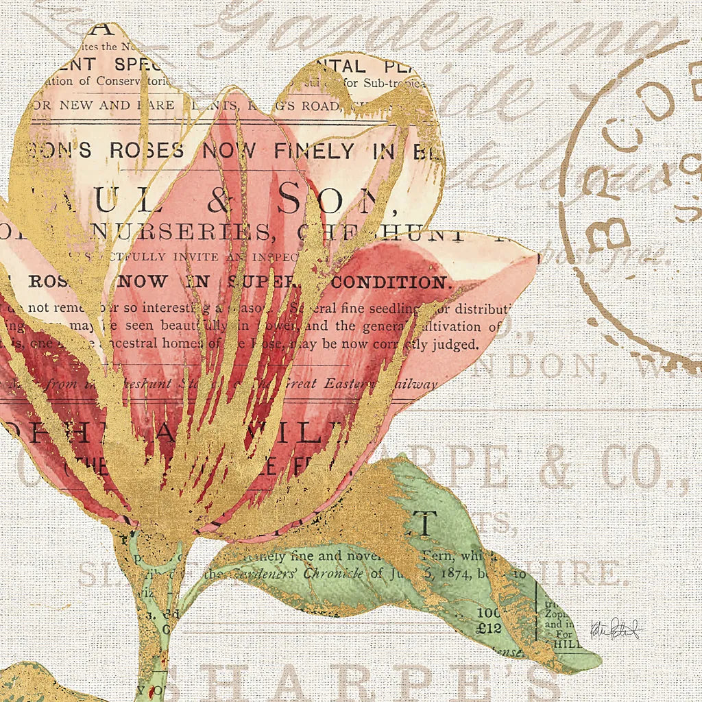 Bookshelf Botanical III by Katie Pertiet. SKU 29054a. Archival Giclee Fine art print for wall decor.