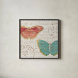 Bookshelf Botanical VII by Katie Pertiet. Shown in a sleek black glass frame for a contemporary gallery look. Available as an archival giclee rolled canvas, fine art paper, or poster print. SKU 29058a.