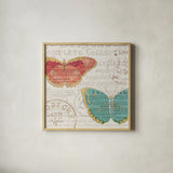 Bookshelf Botanical VII by Katie Pertiet. Shown in a natural wood glass frame for a timeless modern aesthetic. Available as an archival giclee rolled canvas, fine art paper, or poster print. SKU 29058a.