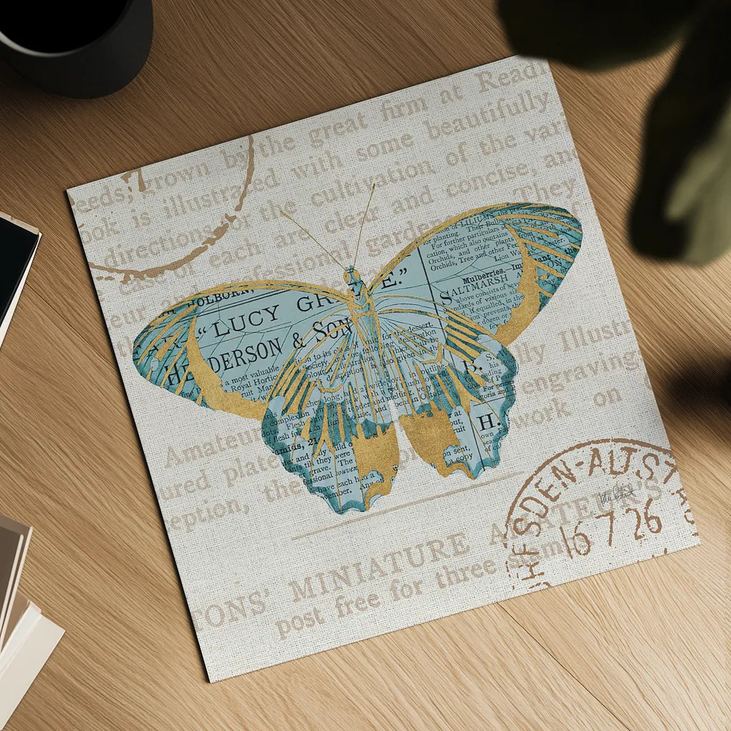 Bookshelf Botanical VIII by Katie Pertiet. Shown as a detailed flat fine art print, highlighting archival giclee quality. Available as an archival giclee rolled canvas, fine art paper, or poster print. SKU 29059a.