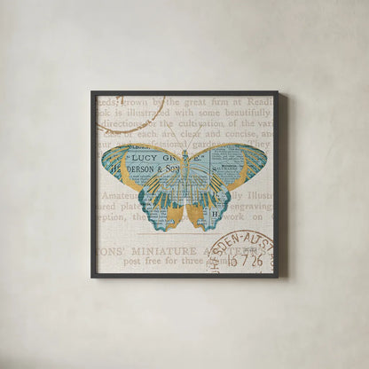 Bookshelf Botanical VIII by Katie Pertiet. Shown in a sleek black glass frame for a contemporary gallery look. Available as an archival giclee rolled canvas, fine art paper, or poster print. SKU 29059a.