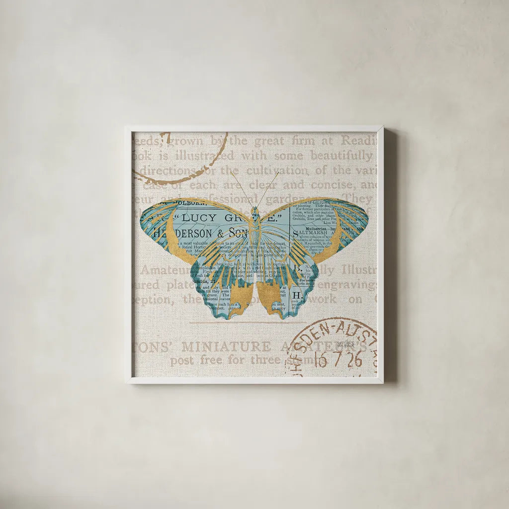 Bookshelf Botanical VIII by Katie Pertiet. Shown in a crisp white glass frame for a clean and minimalist style. Available as an archival giclee rolled canvas, fine art paper, or poster print. SKU 29059a.