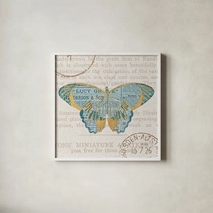 Bookshelf Botanical VIII by Katie Pertiet. Shown in a crisp white glass frame for a clean and minimalist style. Available as an archival giclee rolled canvas, fine art paper, or poster print. SKU 29059a.