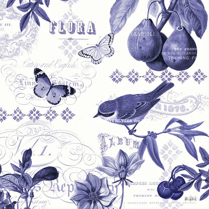 Botanical Blue III by Katie Pertiet. SKU 42174a. Archival Giclee Fine art print for wall decor.