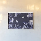 Botanical Blue IV by Katie Pertiet. shown as a paper print in a white frame. Available as a archival giclee rolled canvas, fine art paper, or poster print. SKU 42175i.
