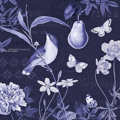 Botanical Blue V by Katie Pertiet. SKU 42176a. Archival Giclee Fine art print for wall decor.