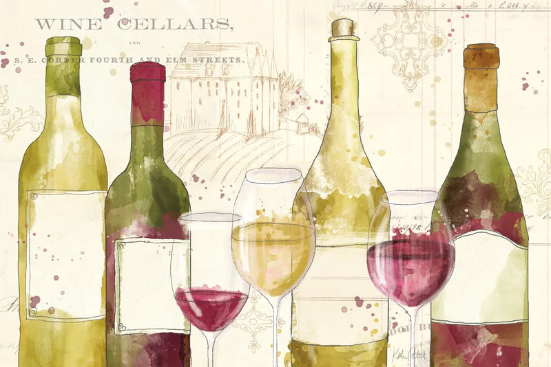 Chateau Winery I no words by Katie Pertiet. SKU 34396i. Archival Giclee Fine art print for wall decor.