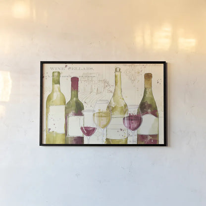 Chateau Winery I no words by Katie Pertiet. shown as a paper print in a black flame. Available as a archival giclee rolled canvas, fine art paper, or poster print. SKU 34396i.