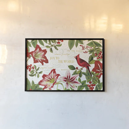 Christmas Garden I by Katie Pertiet. shown as a paper print in a black flame. Available as a archival giclee rolled canvas, fine art paper, or poster print. SKU 42573i.