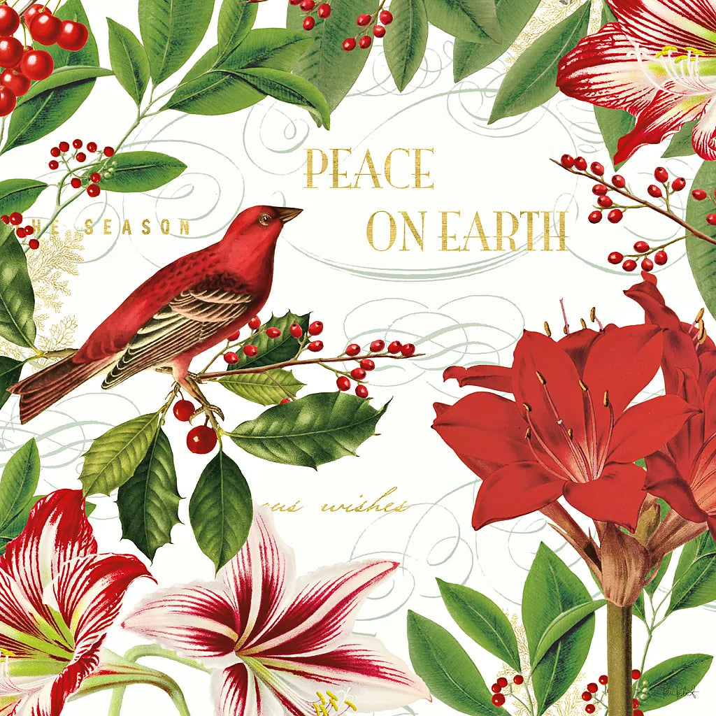 Christmas Garden II by Katie Pertiet. SKU 42574a. Archival Giclee Fine art print for wall decor.