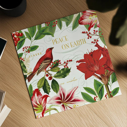 Christmas Garden II by Katie Pertiet. Shown as a detailed flat fine art print, highlighting archival giclee quality. Available as an archival giclee rolled canvas, fine art paper, or poster print. SKU 42574a.