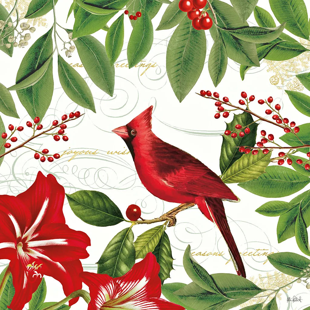 Christmas Garden V by Katie Pertiet. SKU 42577a. Archival Giclee Fine art print for wall decor.
