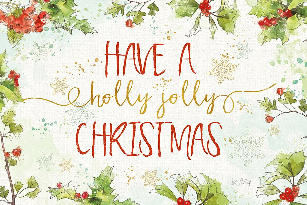 Christmas Sentiments I by Katie Pertiet. SKU 31894i. Archival Giclee Fine art print for wall decor.