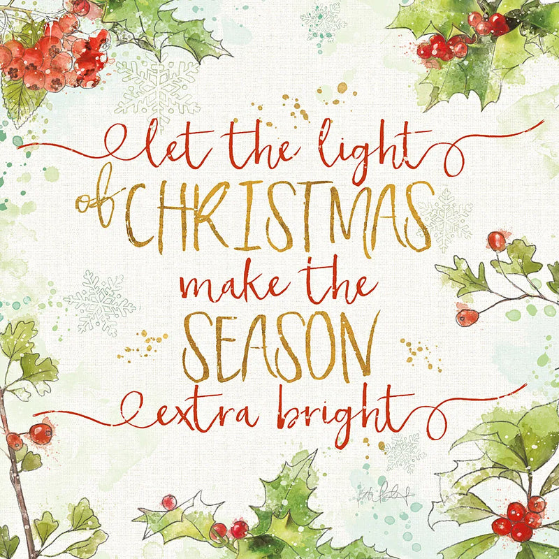 Christmas Sentiments II by Katie Pertiet. SKU 31895a. Archival Giclee Fine art print for wall decor.