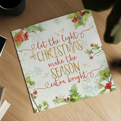 Christmas Sentiments II by Katie Pertiet. Shown as a detailed flat fine art print, highlighting archival giclee quality. Available as an archival giclee rolled canvas, fine art paper, or poster print. SKU 31895a.