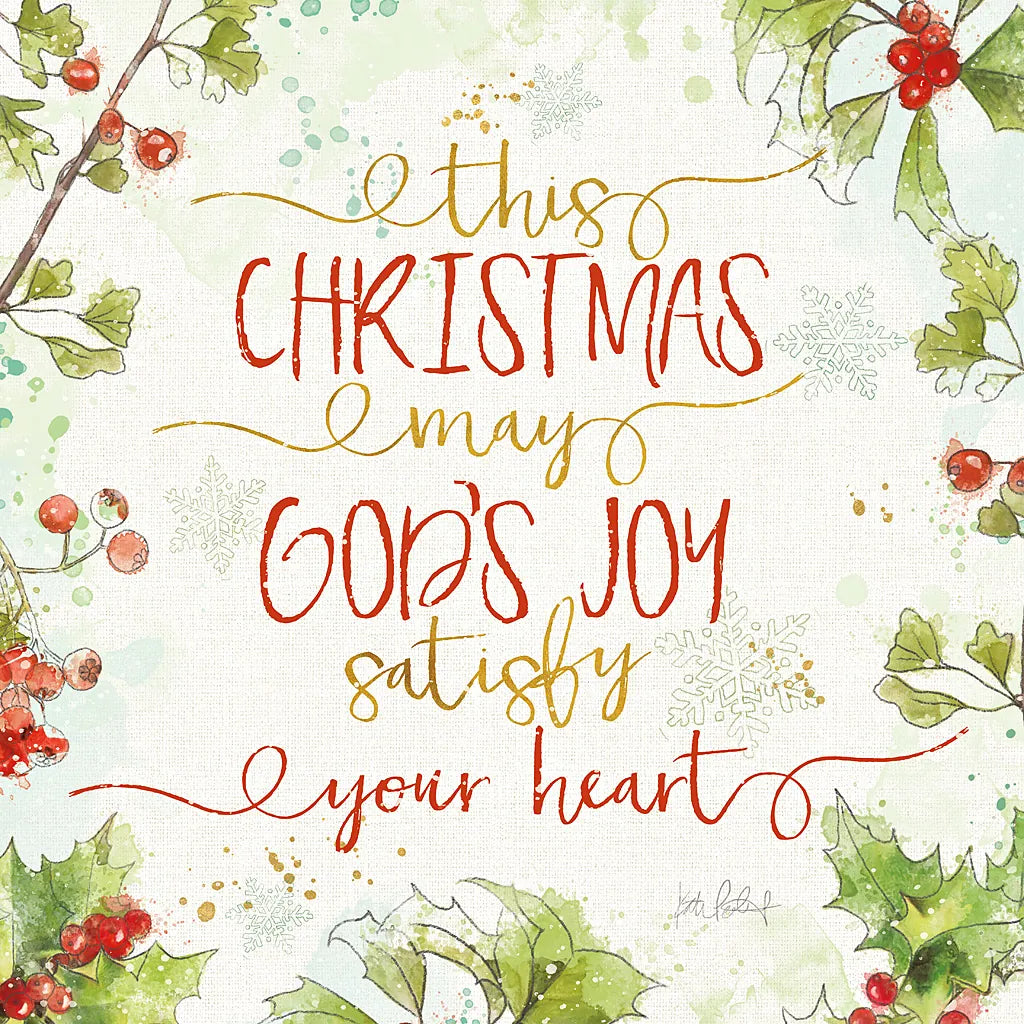 Christmas Sentiments III by Katie Pertiet. SKU 31896a. Archival Giclee Fine art print for wall decor.