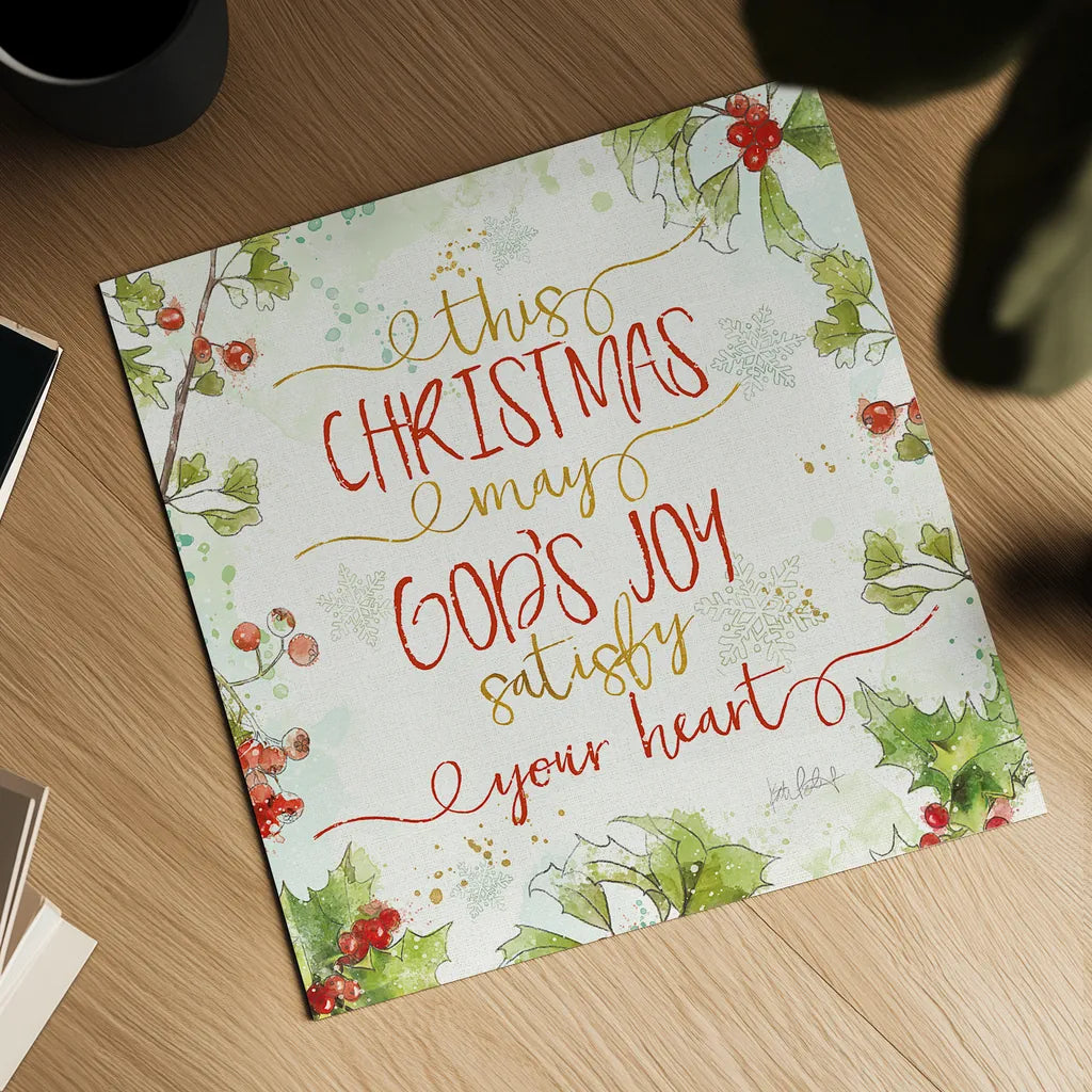 Christmas Sentiments III by Katie Pertiet. Shown as a detailed flat fine art print, highlighting archival giclee quality. Available as an archival giclee rolled canvas, fine art paper, or poster print. SKU 31896a.