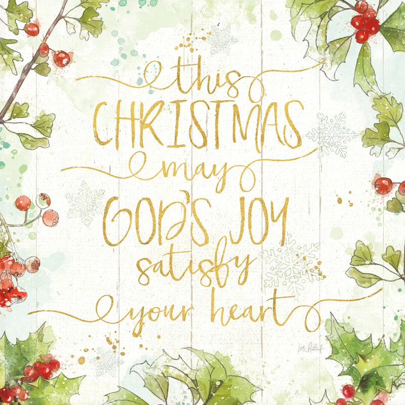 Christmas Sentiments III Gold on Wood by Katie Pertiet. SKU 35649a. Archival Giclee Fine art print for wall decor.