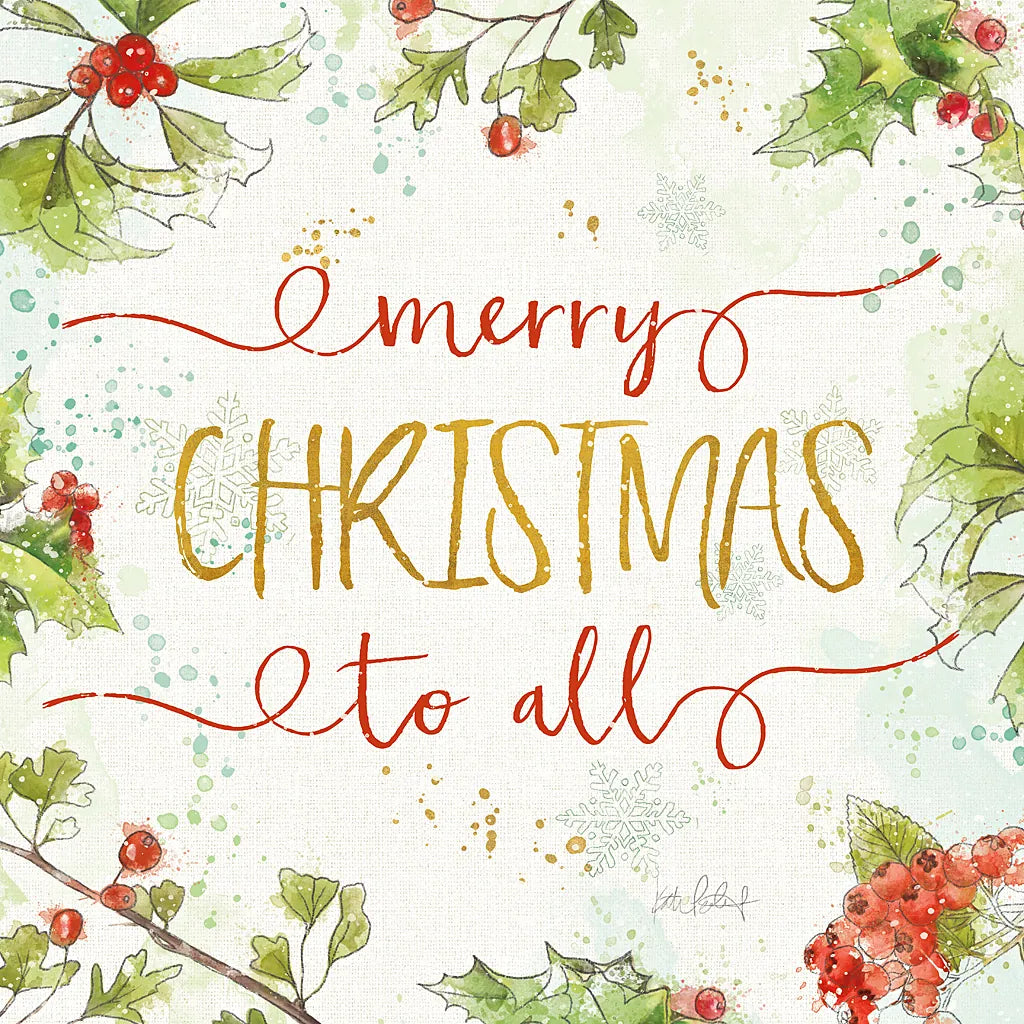 Christmas Sentiments IV by Katie Pertiet. SKU 31897a. Archival Giclee Fine art print for wall decor.