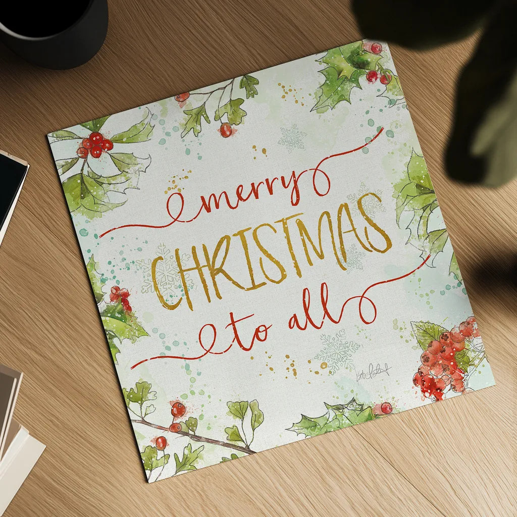 Christmas Sentiments IV by Katie Pertiet. Shown as a detailed flat fine art print, highlighting archival giclee quality. Available as an archival giclee rolled canvas, fine art paper, or poster print. SKU 31897a.